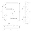 Полотенцесушитель водяной Laris Змеевик 30 РС3 400х500 1/2'' (71207208) 95949