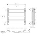 Полотенцесушитель водяной Laris Классик П5 500х500 мц 400 боковое подключение (71207590) 95025