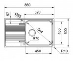 Кухонная мойка Franke SRX 611-86 XL полированная (101.0456.705) 39109