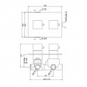 Смеситель для ванны Jaquar Kubix F НЧ+ВЧ термостатический (KUB-CHR-35693) 99410