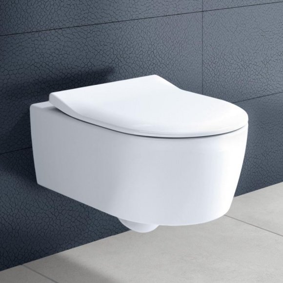 Унитаз подвесной Villeroy&Boch Avento Direct Flush + сиденье Duroplast Soft Close (5656RSR1)