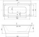 Ванна акриловая Besco VERA (ретро) с сифоном 170х75 (00000013819) 178598