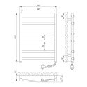 Полотенцесушитель электрический Laris Зебра Атлант ЧК6 500х700 подключение справа (73207409) 96086