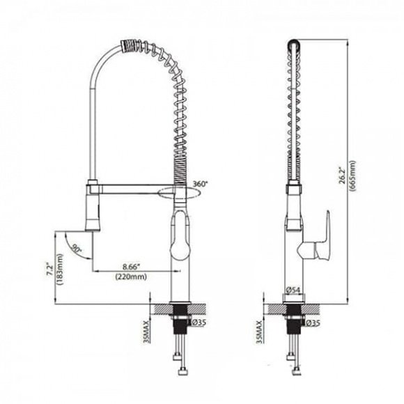 Кухонный смеситель Kraus (KPF-1650CH)