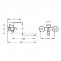 Смеситель для ванны Potato P2230-7  (POTP22307) 114124