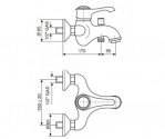 Смеситель для ванны EMMEVI TIFFANY (BR6001) 142867