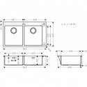 Кухонная мойка Hansgrohe S712-F765 двойная (43311800) 155319