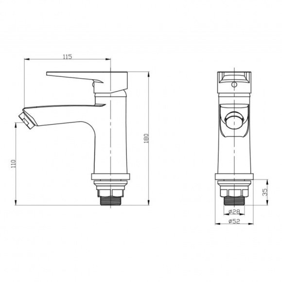 Смеситель для умывальника GF Italy /S-01-001F  (GFNKSS01001F)