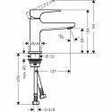 Смеситель для умывальника Hansgrohe Metropol 100 (74500000) 154322