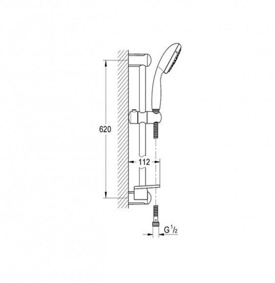 Душевой гарнитур Grohe New Tempesta 100 хром, 3 режима  (27600001)