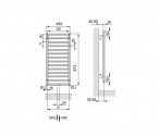 Полотенцесушитель Zehnder Subway Inox электрический с тэном hots с проводом (SUBI-100-045-9005-HOTS-SC) 171522