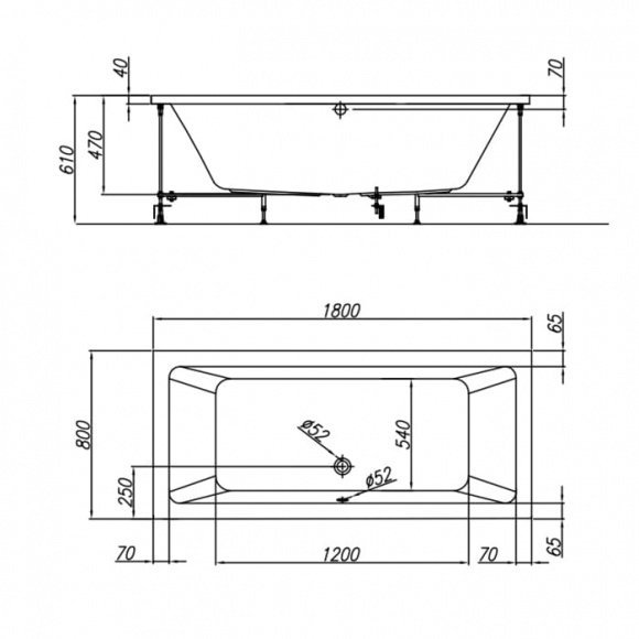 Ванна акриловая Kolpa San Elektra 180x80 (739135)