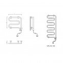 Полотенцесушитель электрический Instal Projekt Spina 400х1045 подключение универсальное (SPIE-40/100RC01) 115732