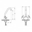 Смеситель кухонный Potato P4160  (POTP4160) 116874