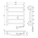 Полотенцесушитель электрический Laris Классик П5 450х500 подключение справа (73207002) 95014