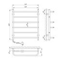 Полотенцесушитель электрический Laris Зебра Комфорт ЧК6 500х600 подключение слева (75201001) 96281
