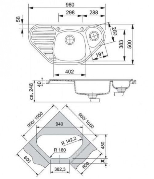 Кухонная мойка Franke COG 651-Е ваниль (114.0279.975)