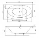 Ванна акриловая Besco TELIMENA 180х85/100 (00000003369) 178592