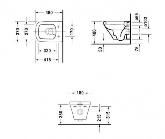 Унитаз подвесной Duravit DuraStyle 48 см (2541090000)