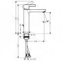 Смеситель для умывальника Hansgrohe Metris S 190 с донным клапаном (31021000) 47274