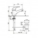 Смеситель для умывальника EMMEVI GIGLIO (SC8003G) 143016