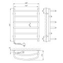 Полотенцесушитель электрический Laris Евромикс П6 450х600 подключение слева (73207094) 94546