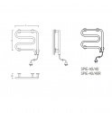 Полотенцесушитель электрический Instal Projekt Spina 550х415 хром, подключение справа (SPIE-60/40C01) 115797