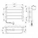 Полотенцесушитель электрический Laris Зебра Прайм ЧК4 400х300 подключение слева (75201063) 188914