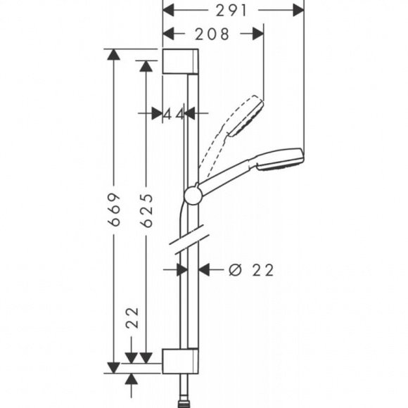 Душевой набор Hansgrohe Crometta 100 (26660400)