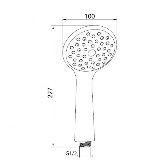 Ручной душ Imprese 100 мм, 1 режим (W100SL1)