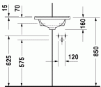 Умывальник Duravit Starck 3 43 см угловой (0752440000) 128884