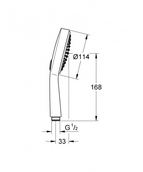 Ручной душ Grohe Power&Soul Cosmopolitan 115 2 режима (27661000)