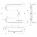 Полотенцесушитель водяной Laris Змеевик 30 РС3 500х500 с 2-мя полками 1/2'' (71207211) 189065