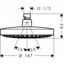 Верхний душ Hansgrohe Croma Select S 180 2jet (26523000) 158937