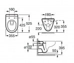 Унитаз подвесной Roca Victoria Duroplast Soft Close (A34H308000) 77730