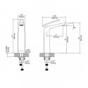Смеситель для умывальника Kraus (FVS-1820BN-WH) 151663