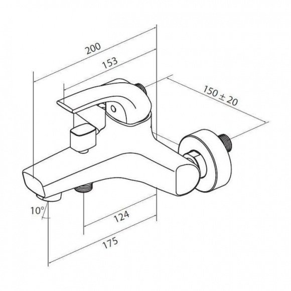 Смеситель для ванны AM PM SENSE (F7510000)