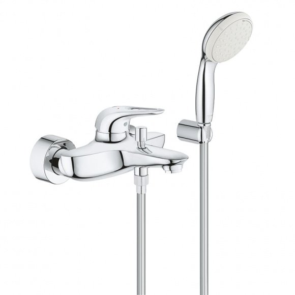 Смеситель для ванны Grohe Eurostyle с душевым набором (3359230A)