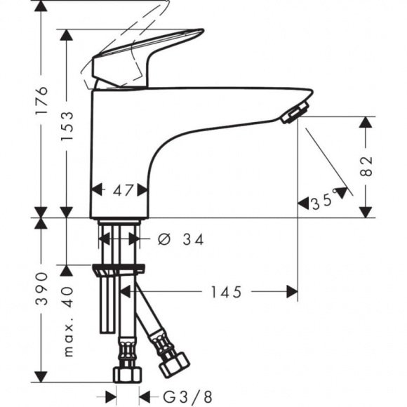 Смеситель для ванны Hansgrohe Logis (71311000)