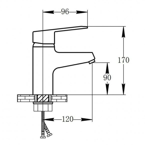 Смеситель для умывальника Potato P1009-1  (POTP10091)