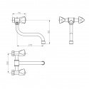 Смеситель кухонный GF Italy /S-24-361S  (GFCRMS24361S) 117558