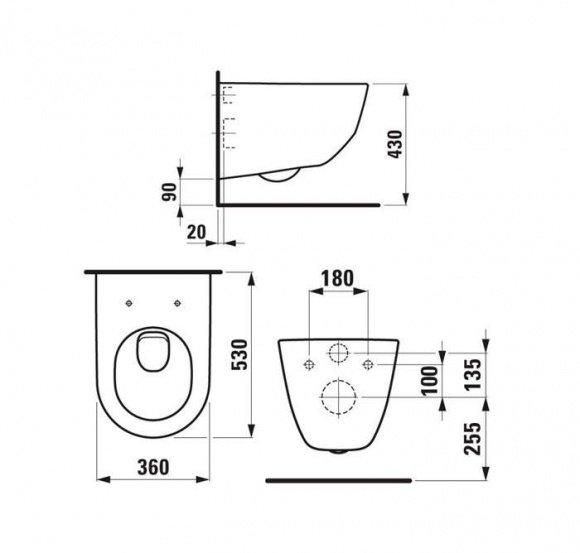 Унитаз подвесной Laufen Pro (H8209560000001)