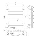 Полотенцесушитель электрический Laris Классик П6 450х600 подключение слева (73207048) 95065