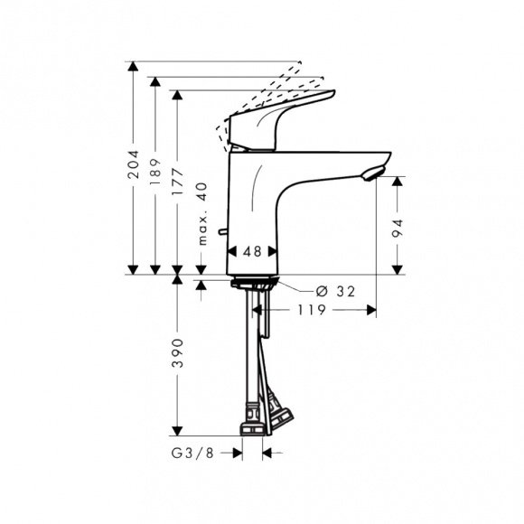 Смеситель для умывальника Hansgrohe Focus (31657000)