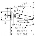 Смеситель для ванны Hansgrohe Focus Exposed (31948000) 157014