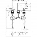 Смеситель для умывальника Hansgrohe Metropol 110 на 3 отверстия (32514000) 154393