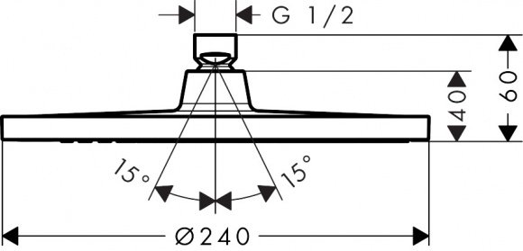 Верхний душ Hansgrohe Crometta S 240 1jet (26723340)