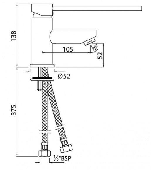 Смеситель локтевой для умывальника Jaquar Florentine (FLR-CHR-5033B)