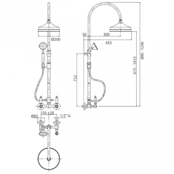 Душевая система Bianchi First  (ESDFRS1057026CRM)