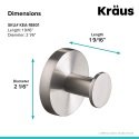 Крючок для ванной Kraus (KEA-18801BN) 152478